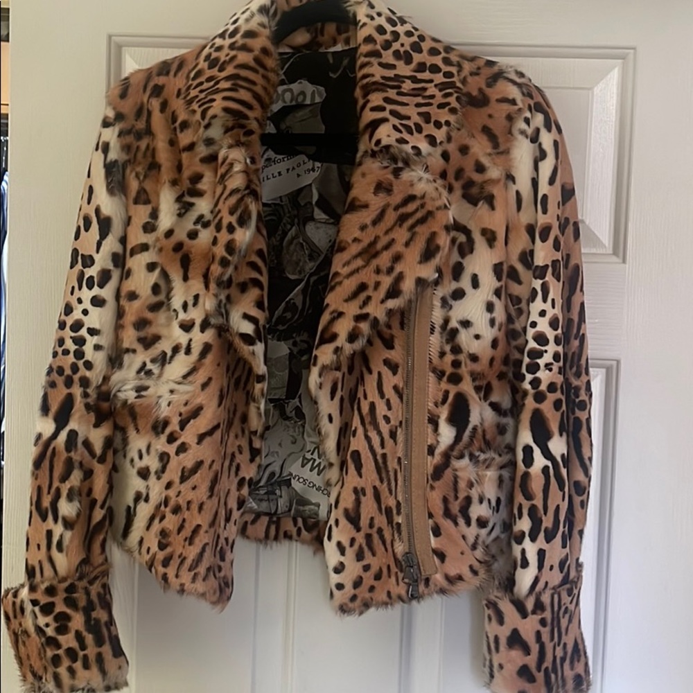 Fur biker jacket!